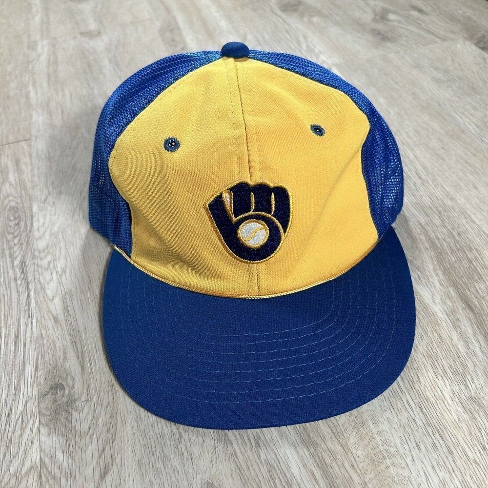 Vintage Sports Specialties Milwaukee Brewers Hat‎ Snapback MLB Baseball Blue Cap